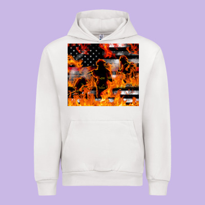 Firefighter Thin Red Lin Urban Hoodie Designed By Lillyallendesigns