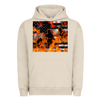 Pigment French Oak firefighter thin red lin Urban Hoodie - LillyAllenDesigns