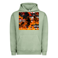Pigment Oil Green firefighter thin red lin Urban Hoodie - LillyAllenDesigns