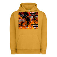 Pigment Peanut Butter firefighter thin red lin Urban Hoodie - LillyAllenDesigns