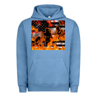 Pigment Pebble Blue firefighter thin red lin Urban Hoodie - LillyAllenDesigns