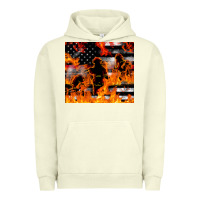 Pigment Pistachio firefighter thin red lin Urban Hoodie - LillyAllenDesigns