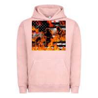 Pigment Salmon firefighter thin red lin Urban Hoodie - LillyAllenDesigns