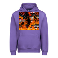 Tulip firefighter thin red lin Urban Hoodie - LillyAllenDesigns