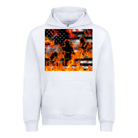 White firefighter thin red lin Urban Hoodie - LillyAllenDesigns
