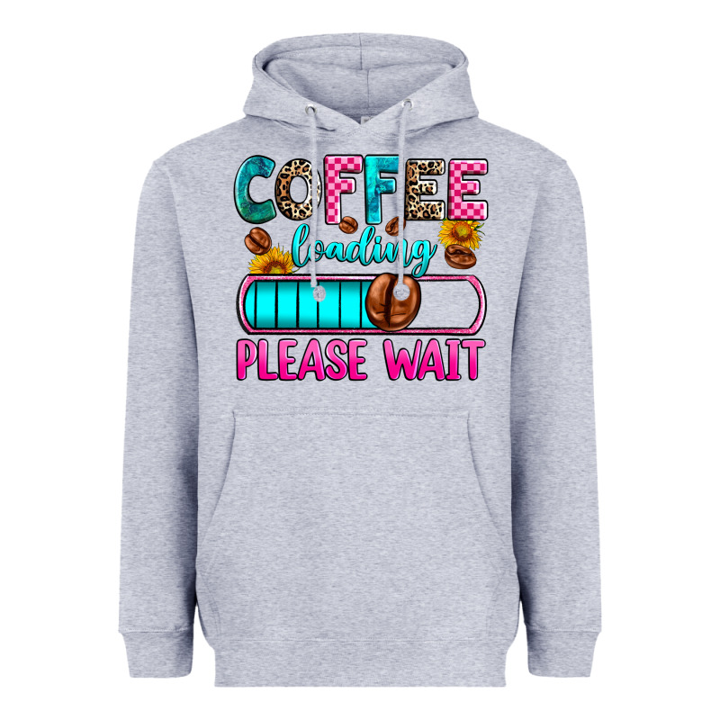 Coffee Loading Please Wait Heavyweight Hoodie by Zillion Design Studio | Teevron