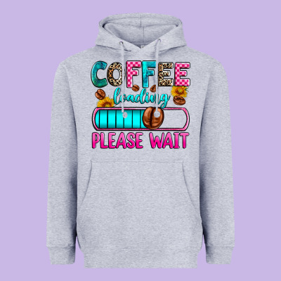 Coffee Loading Please Wait Heavyweight Hoodie Designed By Zillion Design Studio
