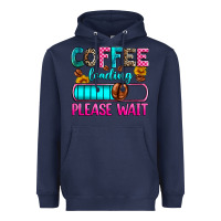 Navy coffee loading please wait Heavyweight Hoodie - Zillion Design Studio