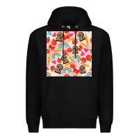 Black back to school seamless pattern 2 (3600x3600) Premium Hoodie - AdoDesignShop