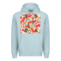 Blue Mist back to school seamless pattern 2 (3600x3600) Premium Hoodie - AdoDesignShop