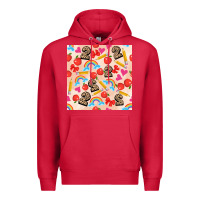 Cardinal back to school seamless pattern 2 (3600x3600) Premium Hoodie - AdoDesignShop