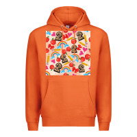 Carrot back to school seamless pattern 2 (3600x3600) Premium Hoodie - AdoDesignShop