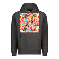Charcoal Heather back to school seamless pattern 2 (3600x3600) Premium Hoodie - AdoDesignShop