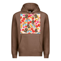 Chestnut back to school seamless pattern 2 (3600x3600) Premium Hoodie - AdoDesignShop