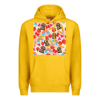 Lemon back to school seamless pattern 2 (3600x3600) Premium Hoodie - AdoDesignShop