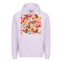 Lilac back to school seamless pattern 2 (3600x3600) Premium Hoodie - AdoDesignShop