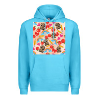 Ocean Blue back to school seamless pattern 2 (3600x3600) Premium Hoodie - AdoDesignShop