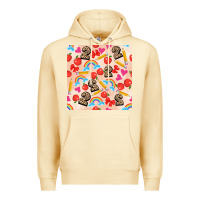 Pina Colada back to school seamless pattern 2 (3600x3600) Premium Hoodie - AdoDesignShop