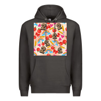 Smoke back to school seamless pattern 2 (3600x3600) Premium Hoodie - AdoDesignShop