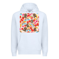 White back to school seamless pattern 2 (3600x3600) Premium Hoodie - AdoDesignShop