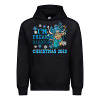 Black im freakin freezin christmas 2023 Urban Hoodie - NancyCooperArtShop