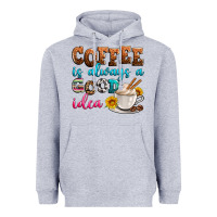 Heather Grey coffee is always good idea Heavyweight Hoodie - Zillion Design Studio
