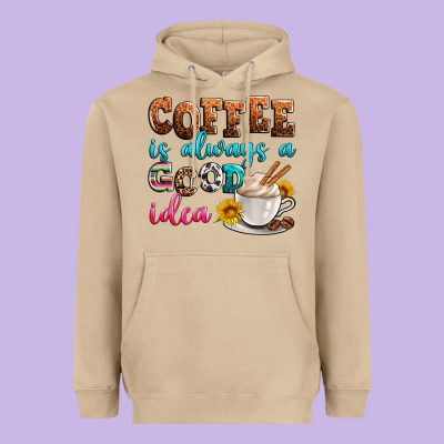 Coffee Is Always Good Idea Heavyweight Hoodie Designed By Zillion Design Studio