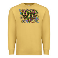 Antique Gold i love teaching Premium Sweatshirt - CowhideDigitalArt