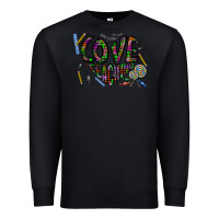 Black i love teaching Premium Sweatshirt - CowhideDigitalArt