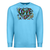 Ocean Blue i love teaching Premium Sweatshirt - CowhideDigitalArt