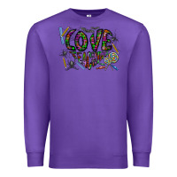 Purple i love teaching Premium Sweatshirt - CowhideDigitalArt