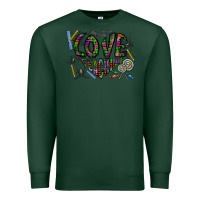 Sports Green i love teaching Premium Sweatshirt - CowhideDigitalArt