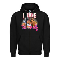Black I have two moods sneaker and heels Zipper Hoodie - RanaPortraitStore