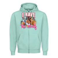 Seafoam I have two moods sneaker and heels Zipper Hoodie - RanaPortraitStore