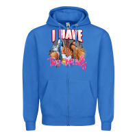 True Royal I have two moods sneaker and heels Zipper Hoodie - RanaPortraitStore