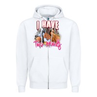 White I have two moods sneaker and heels Zipper Hoodie - RanaPortraitStore