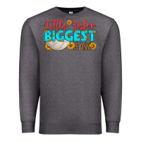Charcoal Heather little sister biggest fan Premium Sweatshirt - HRA Design Shop