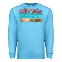 Ocean Blue little sister biggest fan Premium Sweatshirt - HRA Design Shop