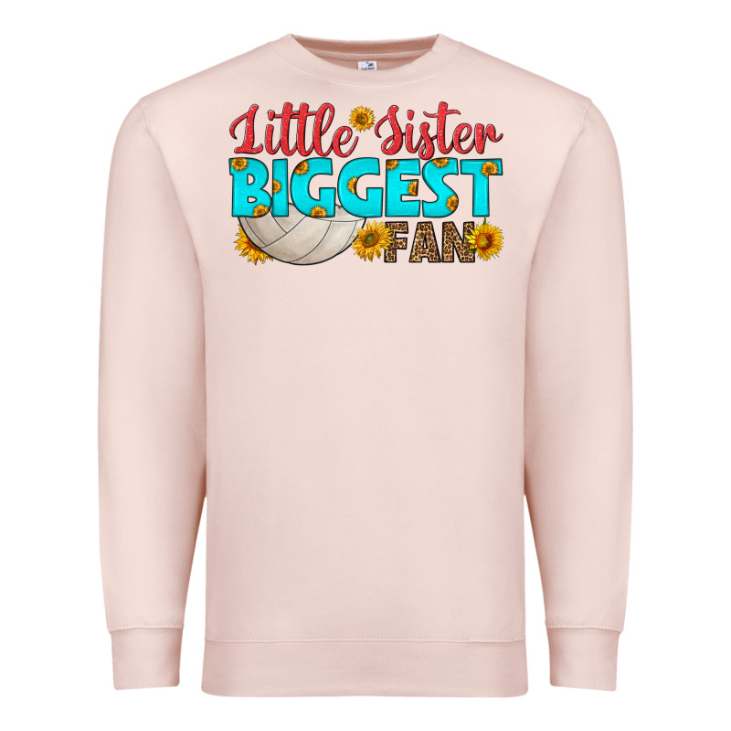 Little Sister Biggest Fan Premium Sweatshirt by HRA Design Shop | Teevron