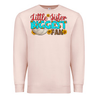 Pale Pink little sister biggest fan Premium Sweatshirt - HRA Design Shop