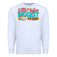 White little sister biggest fan Premium Sweatshirt - HRA Design Shop