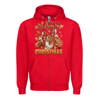 Red Have a melanin Christmas black girl sneakers Zipper Hoodie - RanaPortraitStore