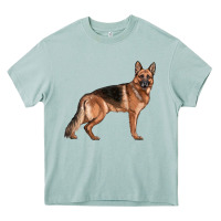 Arona German Shepherd Dog Illustrations Heavy Core Tee - LillyAllenDesigns