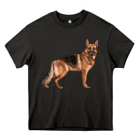 Asphalt German Shepherd Dog Illustrations Heavy Core Tee - LillyAllenDesigns