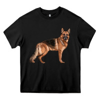 Black German Shepherd Dog Illustrations Heavy Core Tee - LillyAllenDesigns