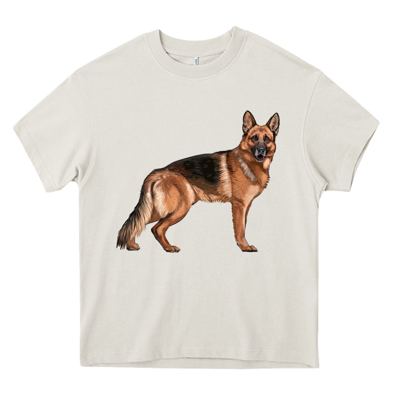 German Shepherd Dog Illustrations Heavy Core Tee by LillyAllenDesigns | Teevron