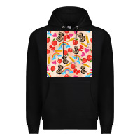 Black back to school seamless pattern 3 (3600x3600) Premium Hoodie - AdoDesignShop