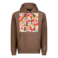 Chestnut back to school seamless pattern 3 (3600x3600) Premium Hoodie - AdoDesignShop