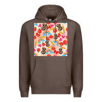Coffee back to school seamless pattern 3 (3600x3600) Premium Hoodie - AdoDesignShop