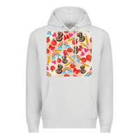 Dove Grey back to school seamless pattern 3 (3600x3600) Premium Hoodie - AdoDesignShop
